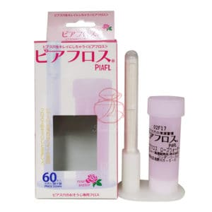 日本 PIAFLOSS 耳洞清潔棒 #玫瑰 5ML+60條紙線